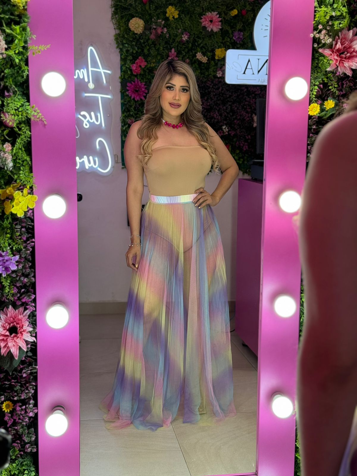 Falda multicolor