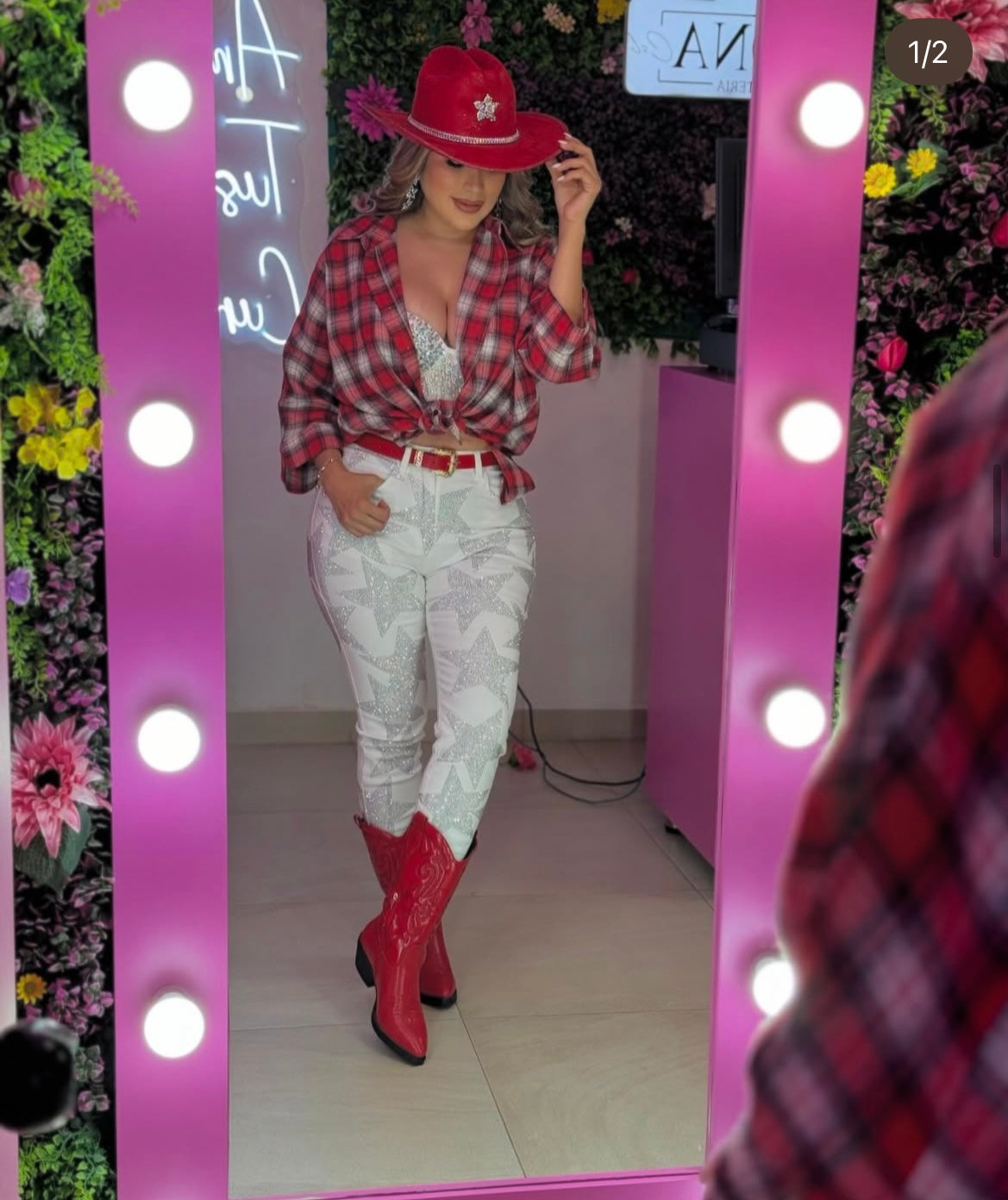 Camisa cuadros roja
