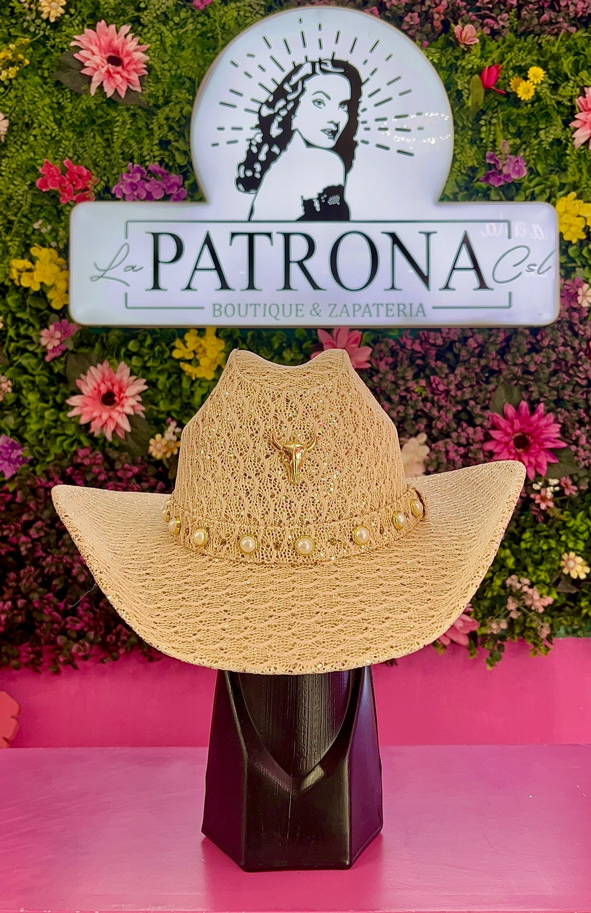 Sombrero dorado glitter