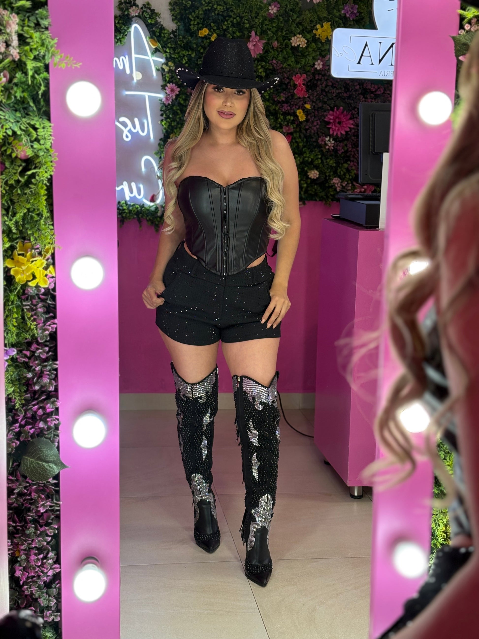 Corset negro vinipiel