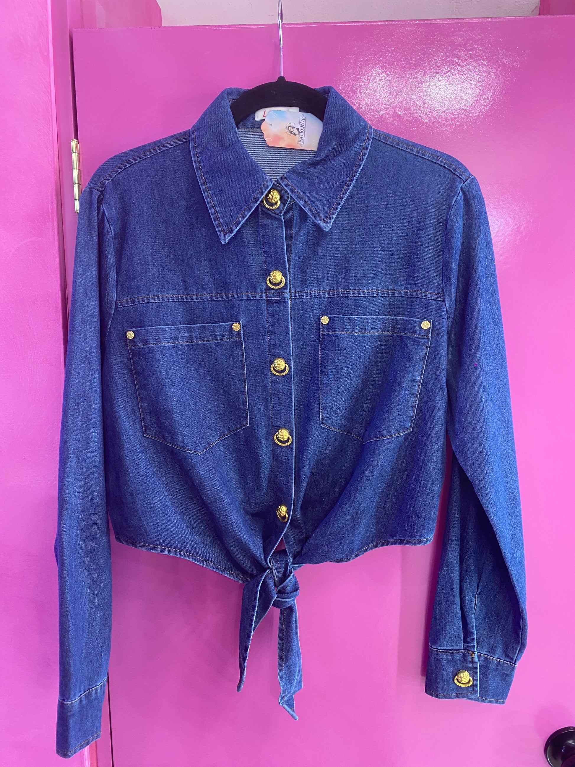 Camisa mezclilla amarre