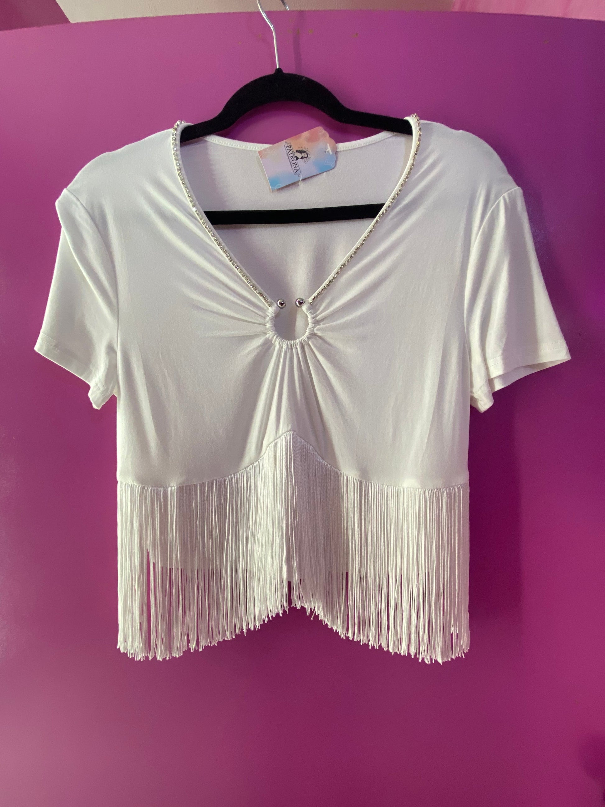 Blusa de barbas blanca