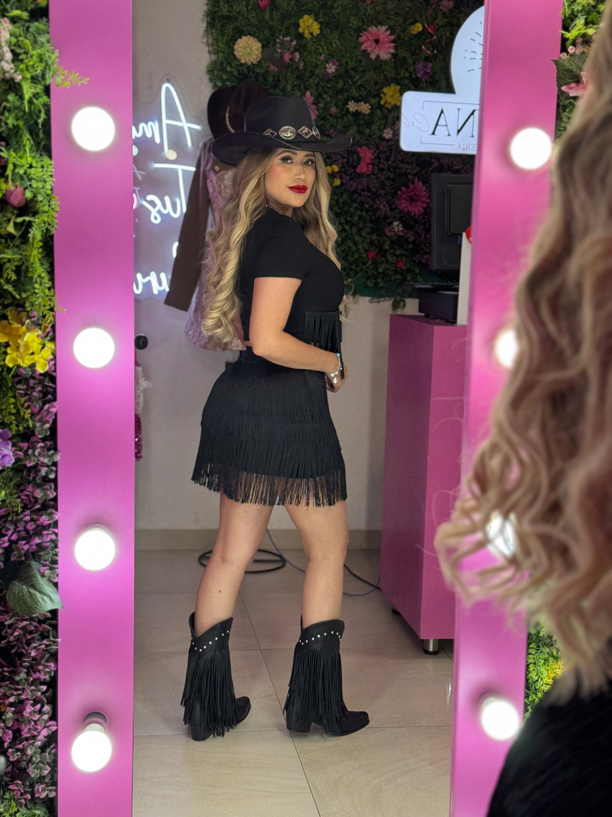Falda barbas negra