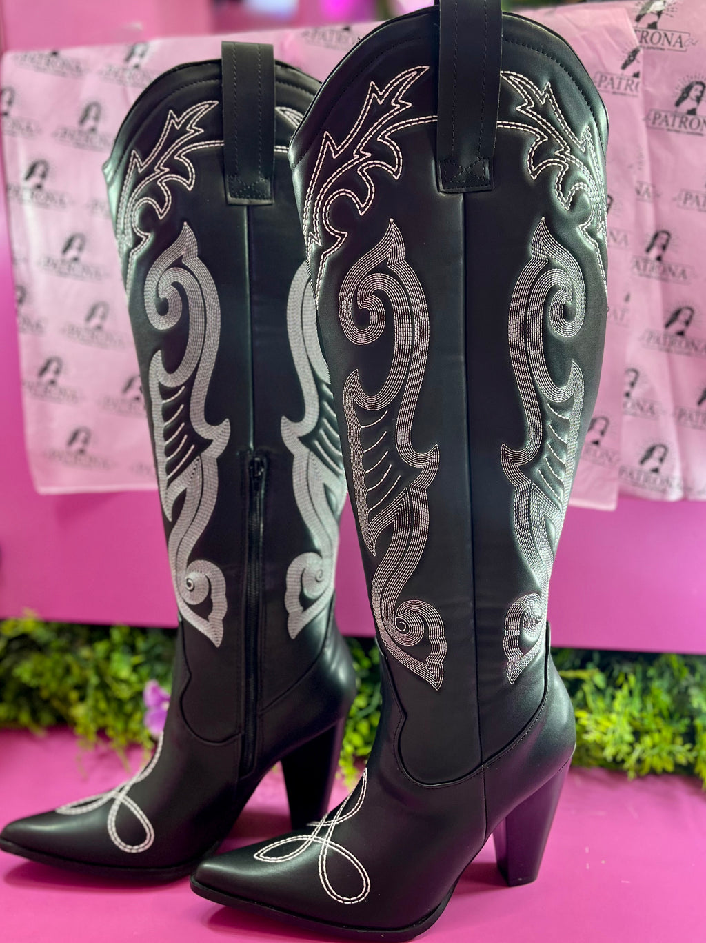 Botas vaqueras negras modelo ASHLEY