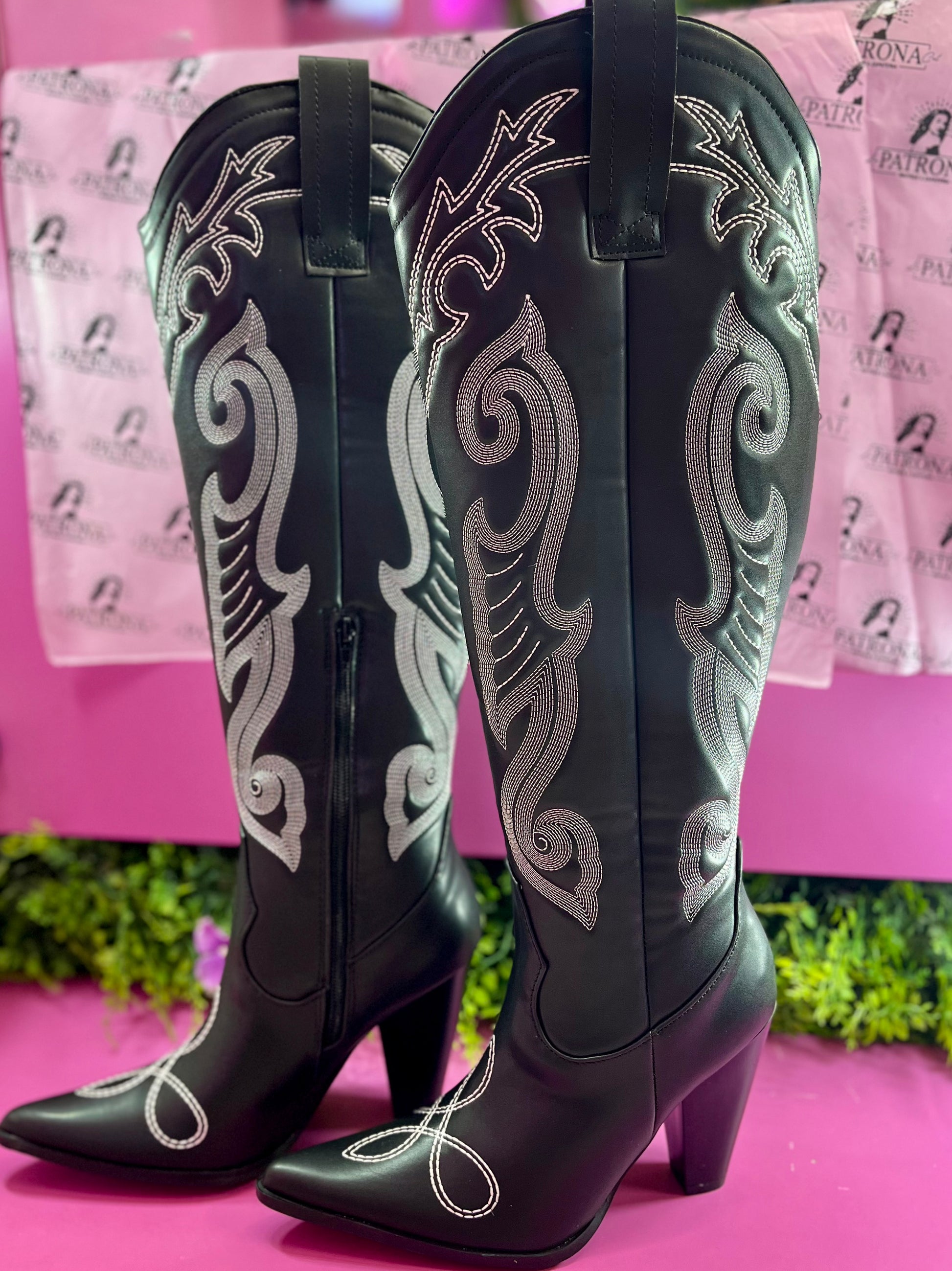 Botas vaqueras negras modelo ASHLEY