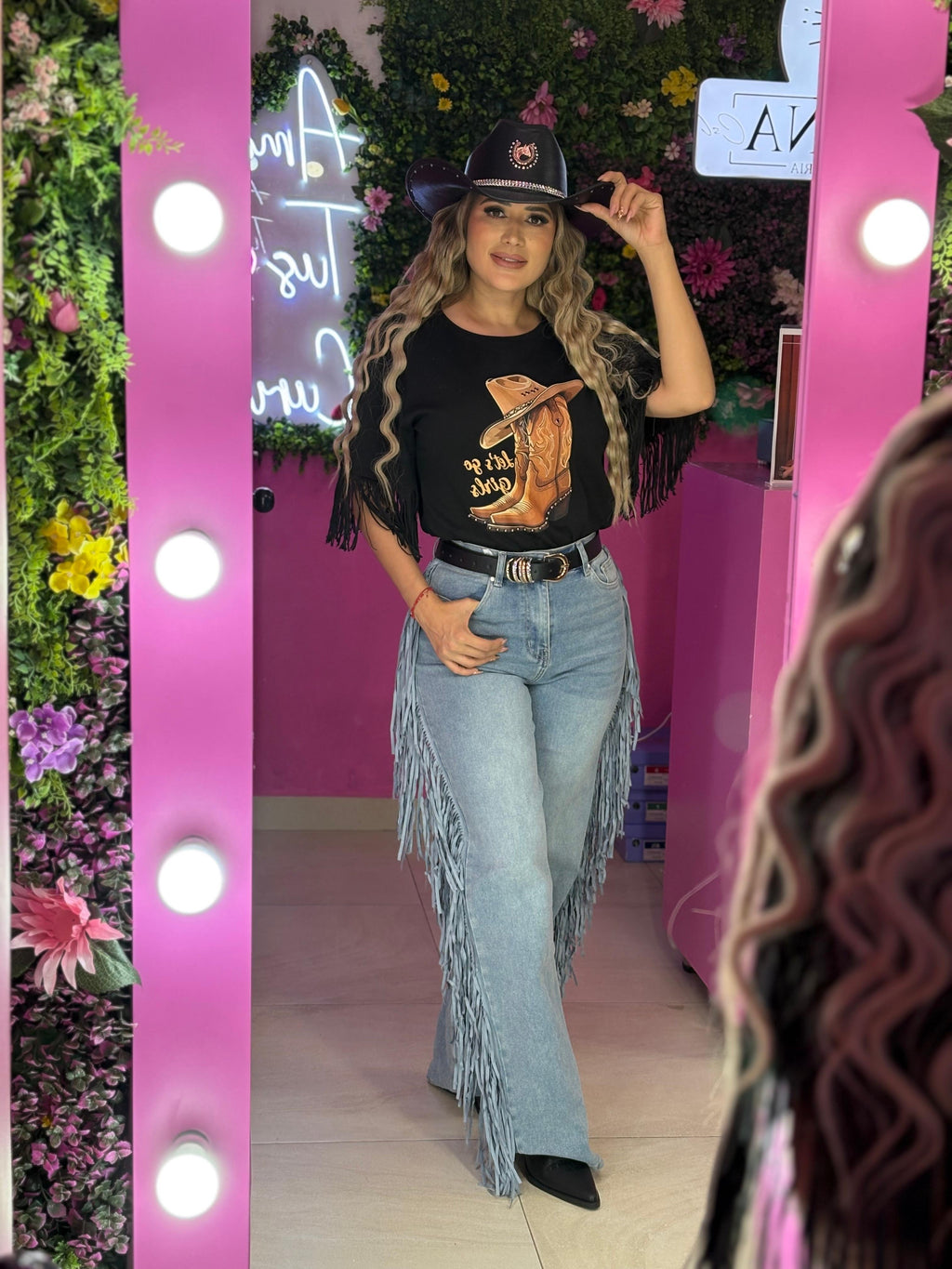 Blusón negro barbas bota