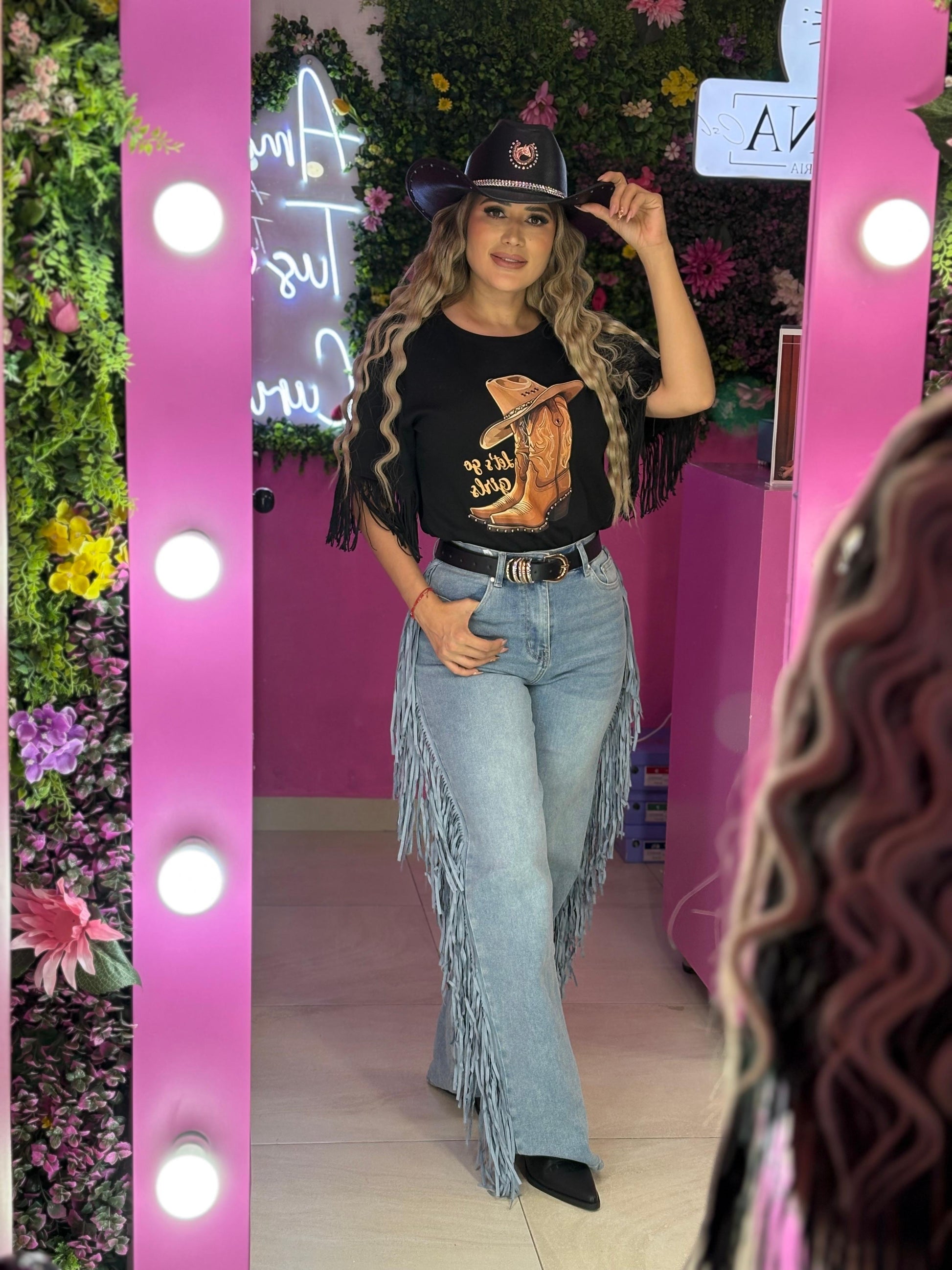 Blusón negro barbas bota