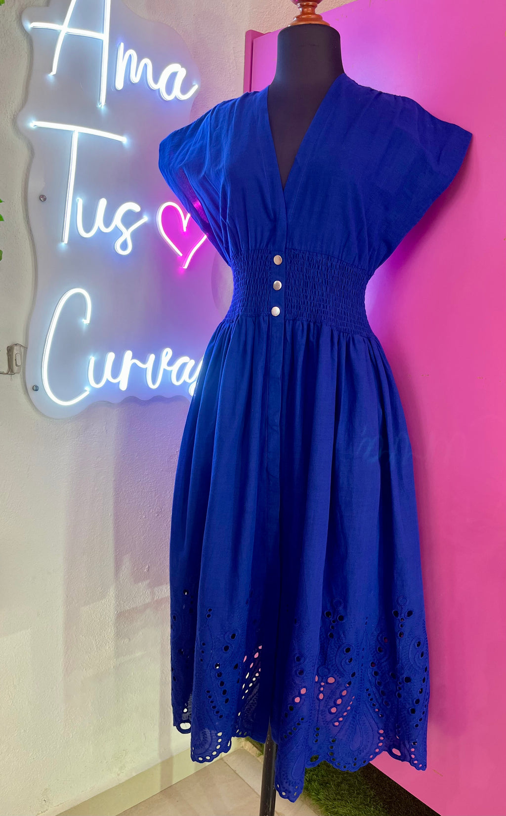 Vestido azul largo