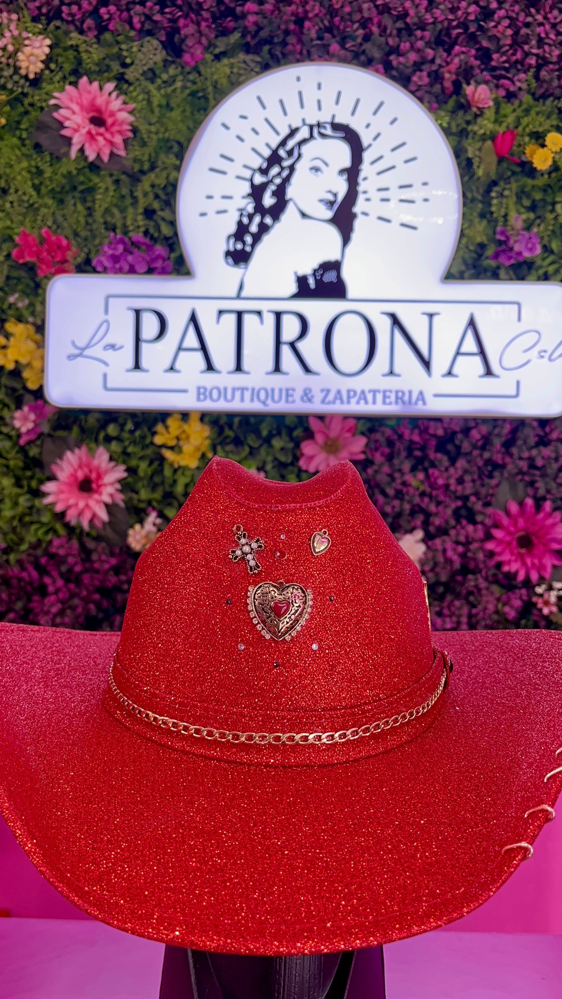 Sombrero rojo glitter