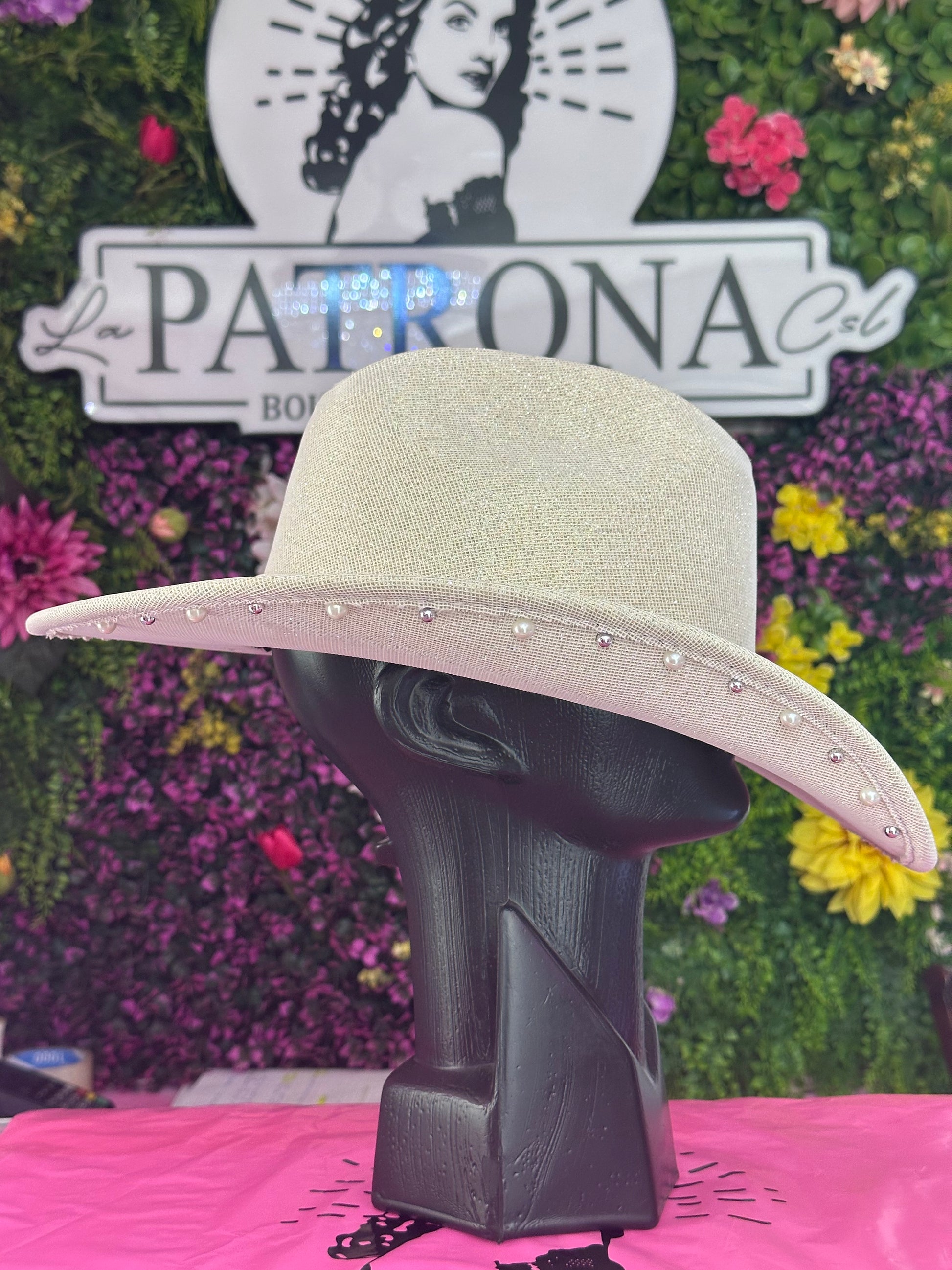 Sombrero glitter con brillos