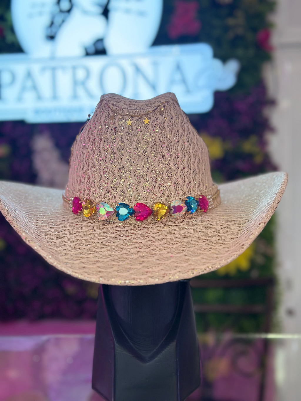 Sombrero dorado de glitter