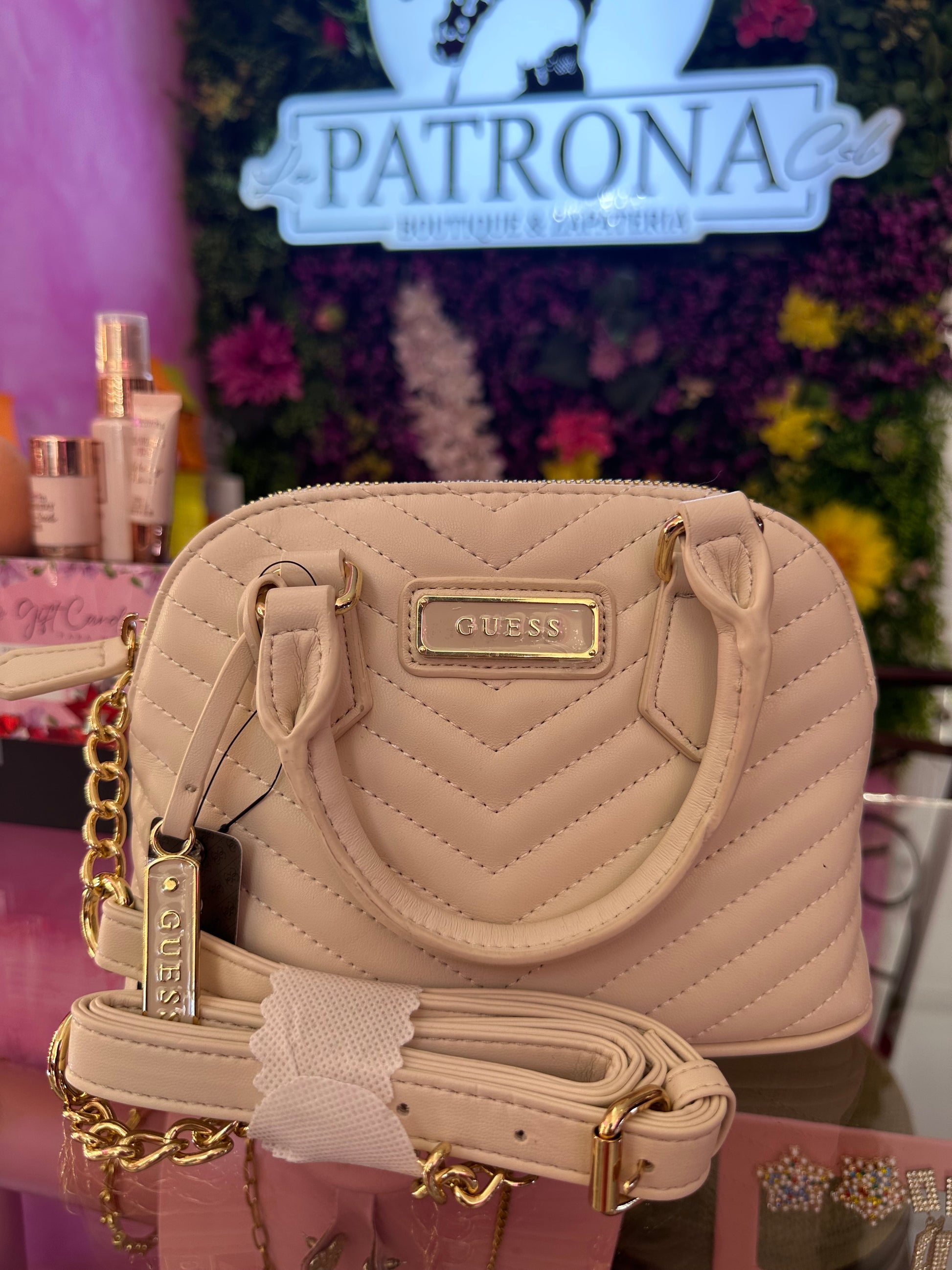 Bolsa Guess blanca mini