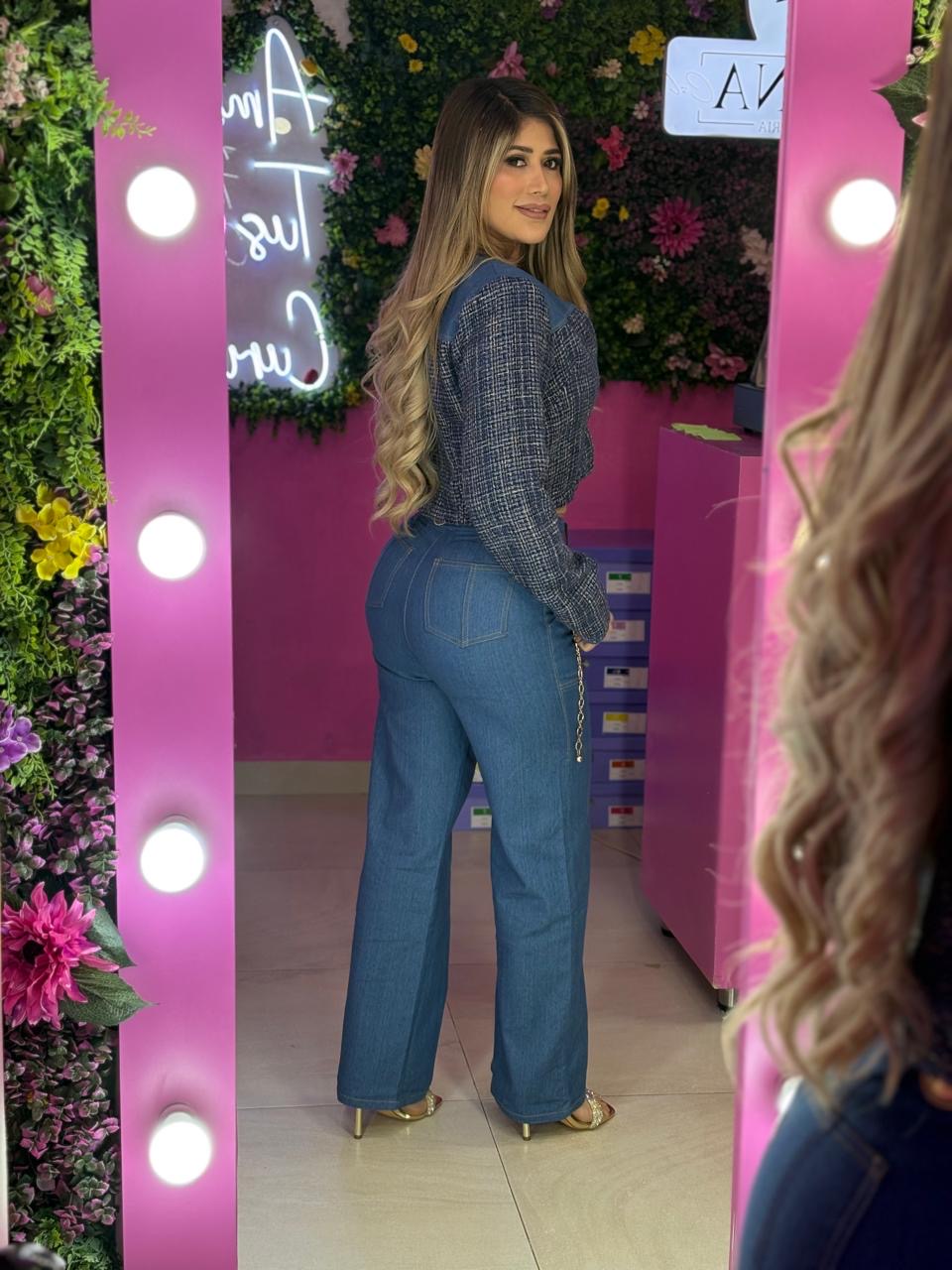 Set de mezclilla con blazer