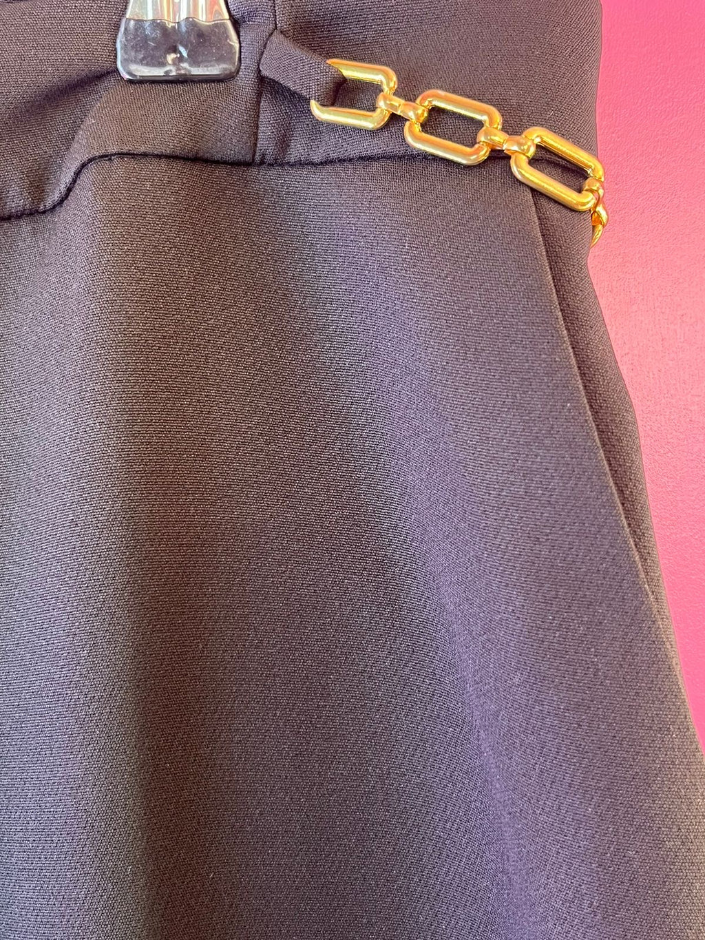 Pantalón de vestir negro corte recto