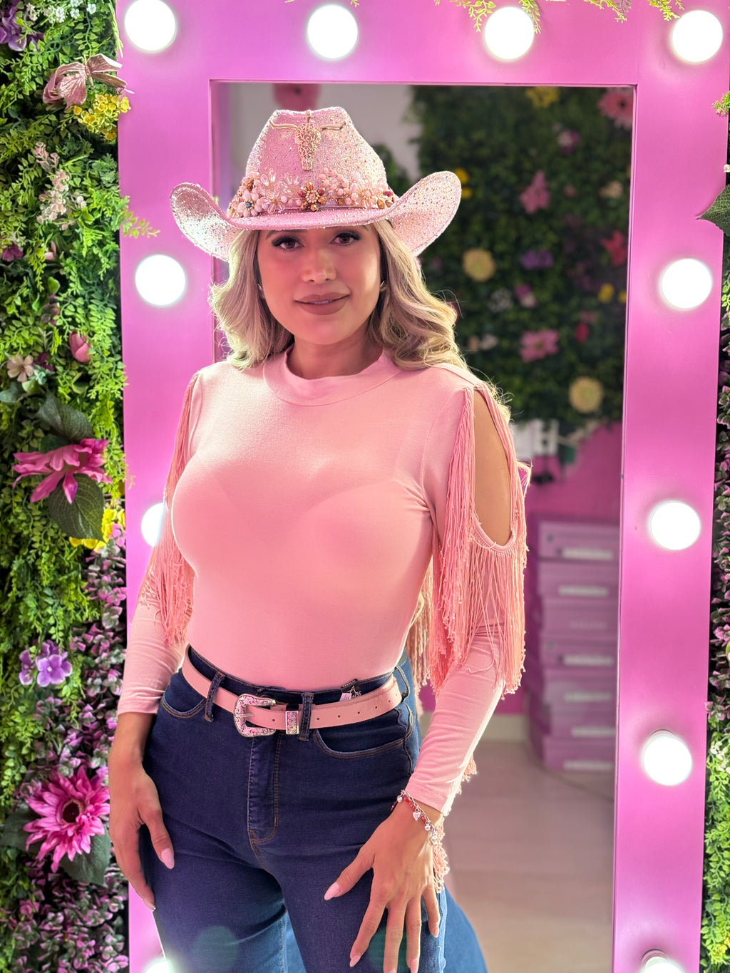 Panty blusa rosa con barbitas