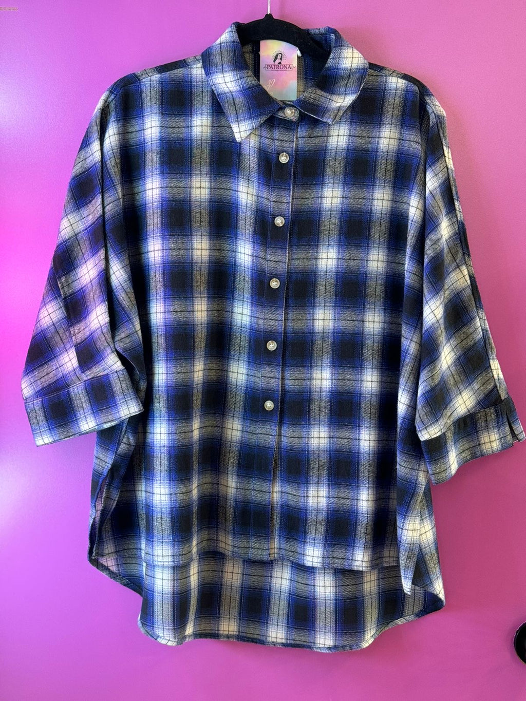 Camisa cuadros azul