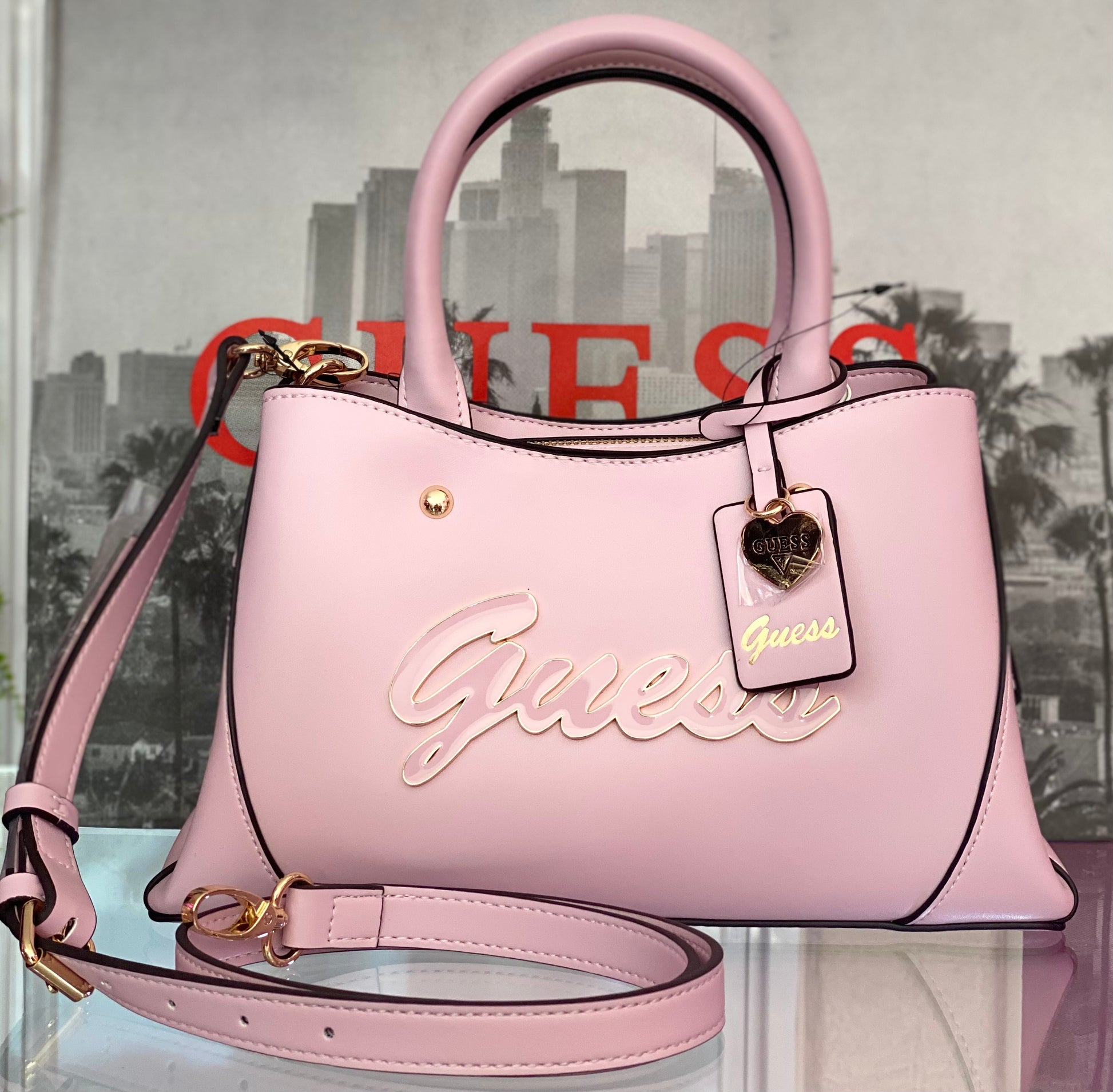 Bolsa rosa GUESS