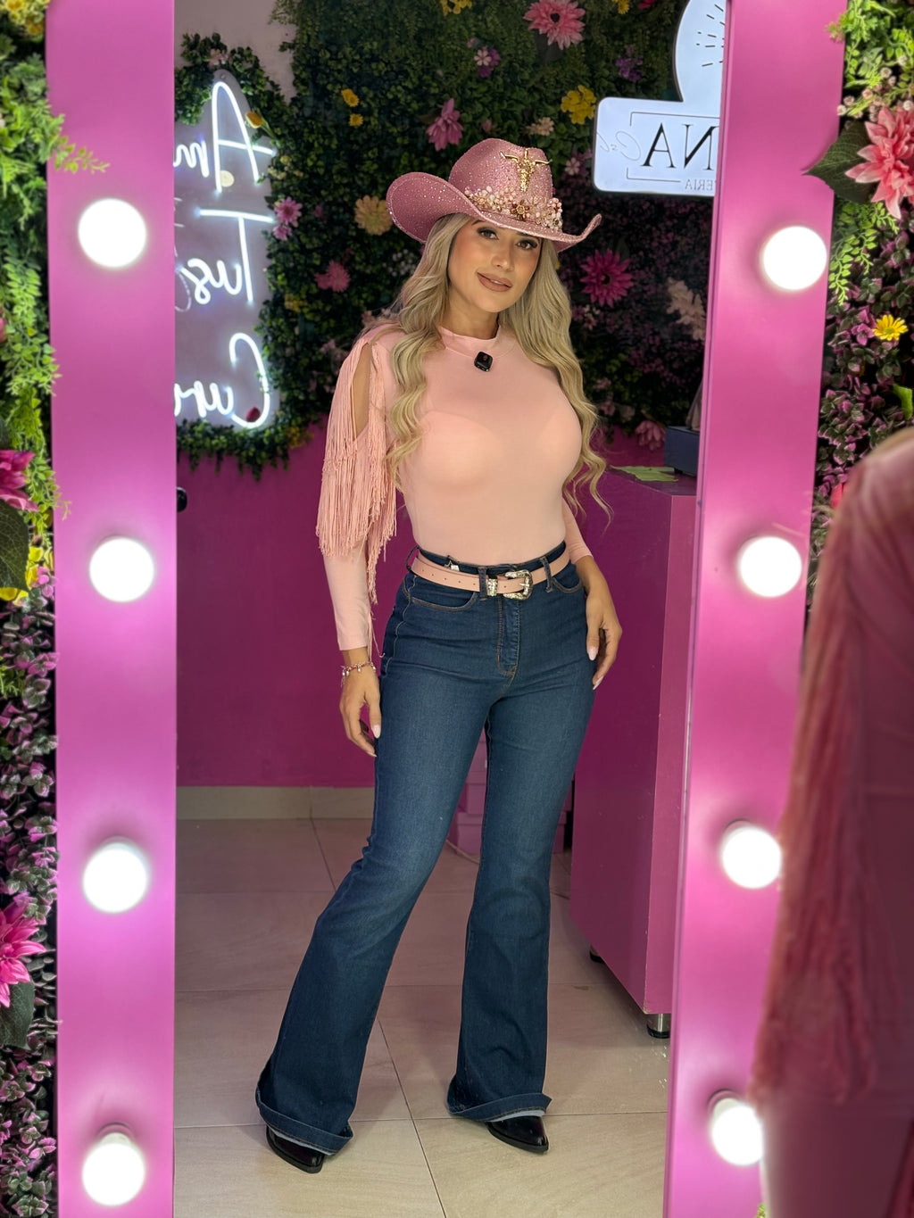 Panty blusa rosa con barbitas