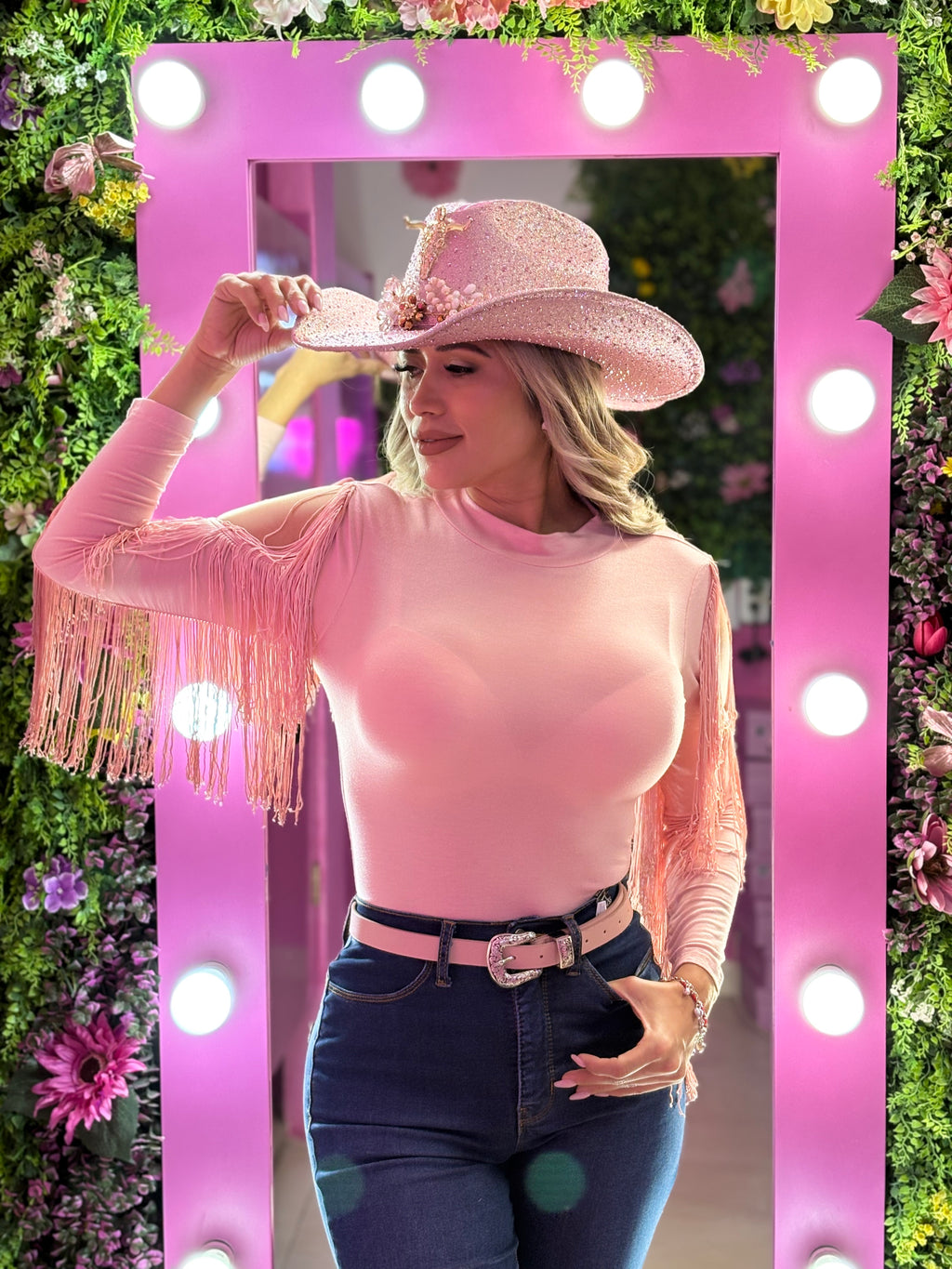 Panty blusa rosa con barbitas