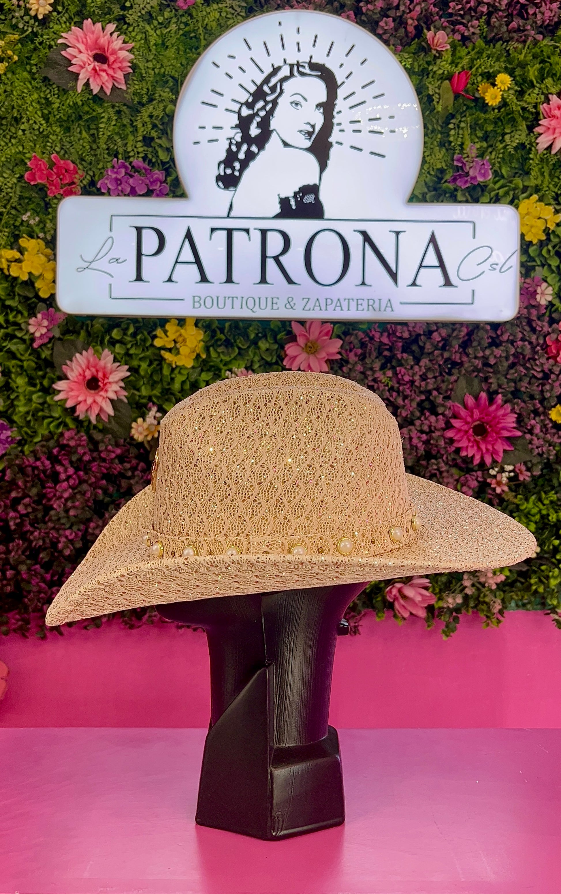 Sombrero dorado glitter