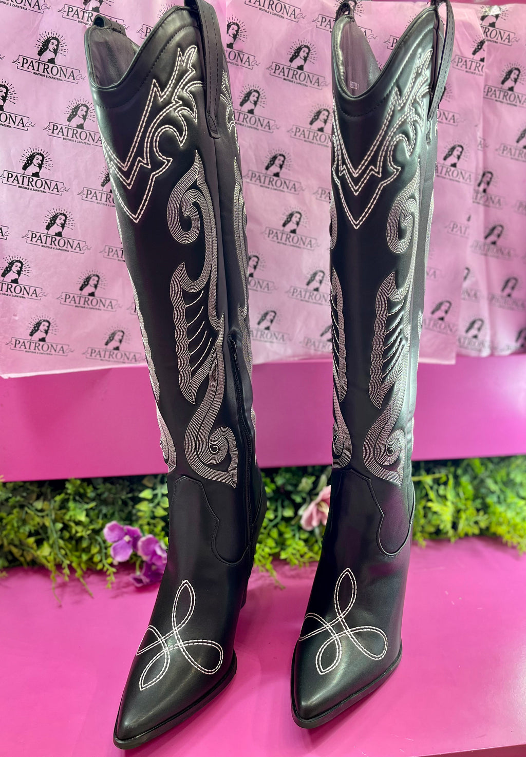 Botas vaqueras negras modelo ASHLEY