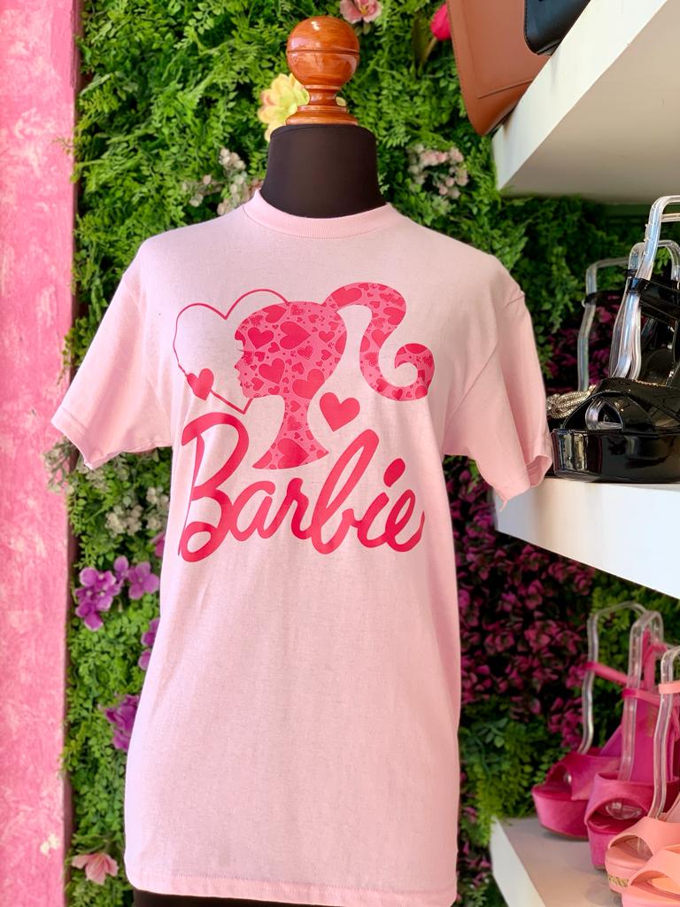 Playera barbie rosa