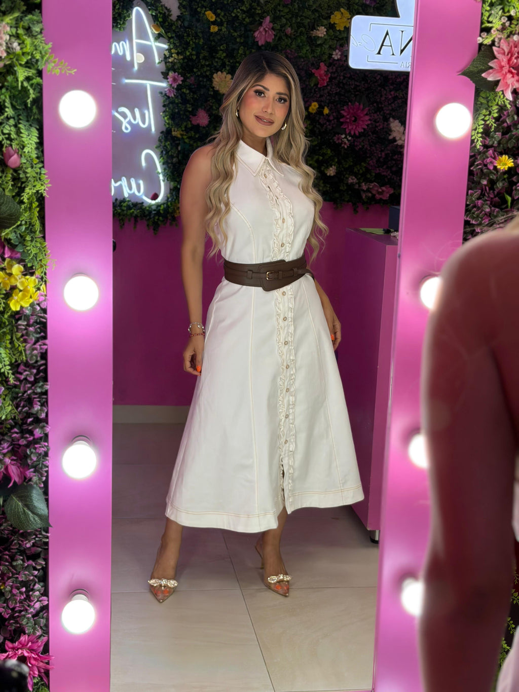 Vestido blanco de mezclilla