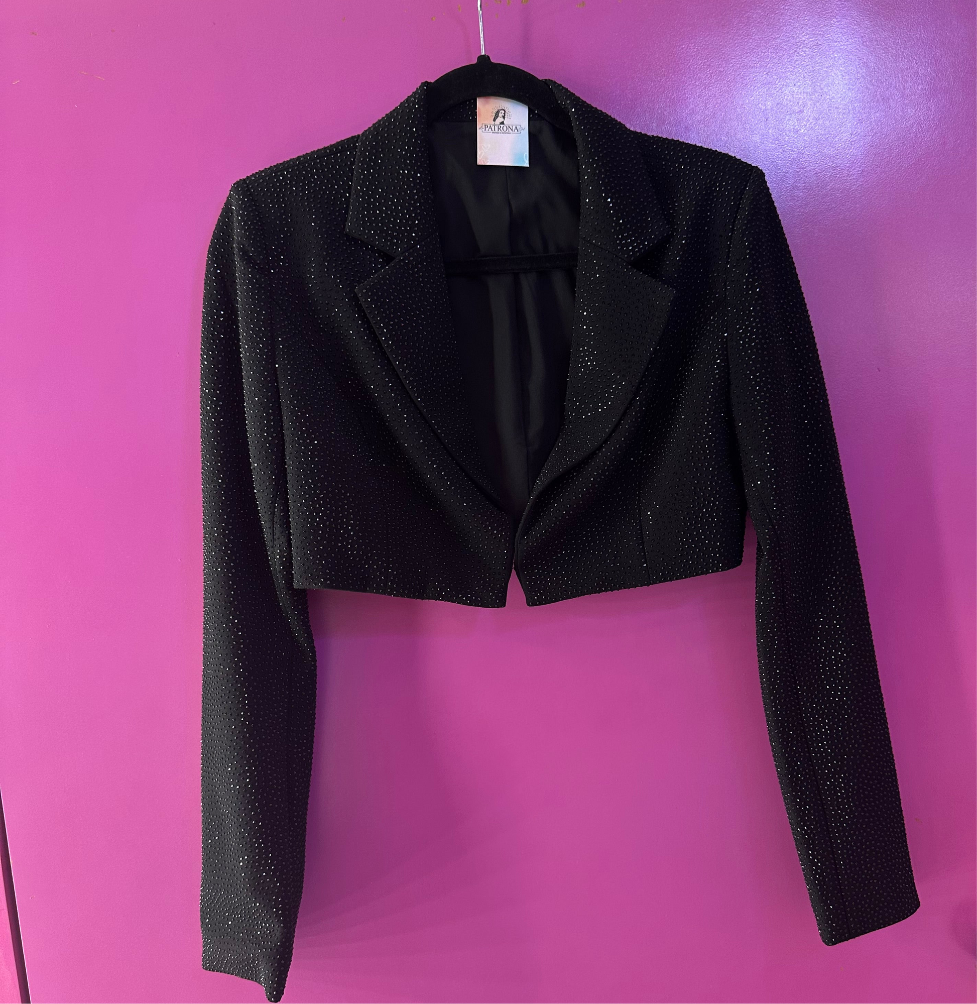 Blazer negro con brillos