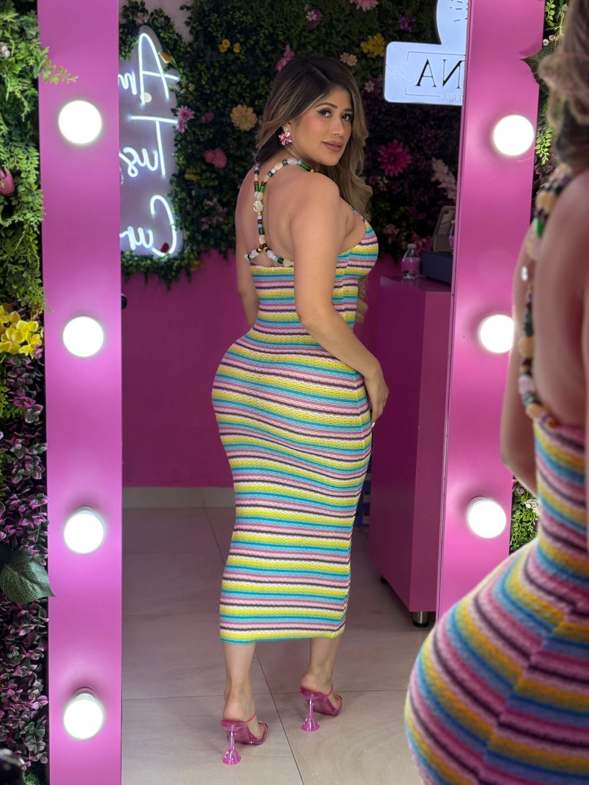 Vestido multicolor largo