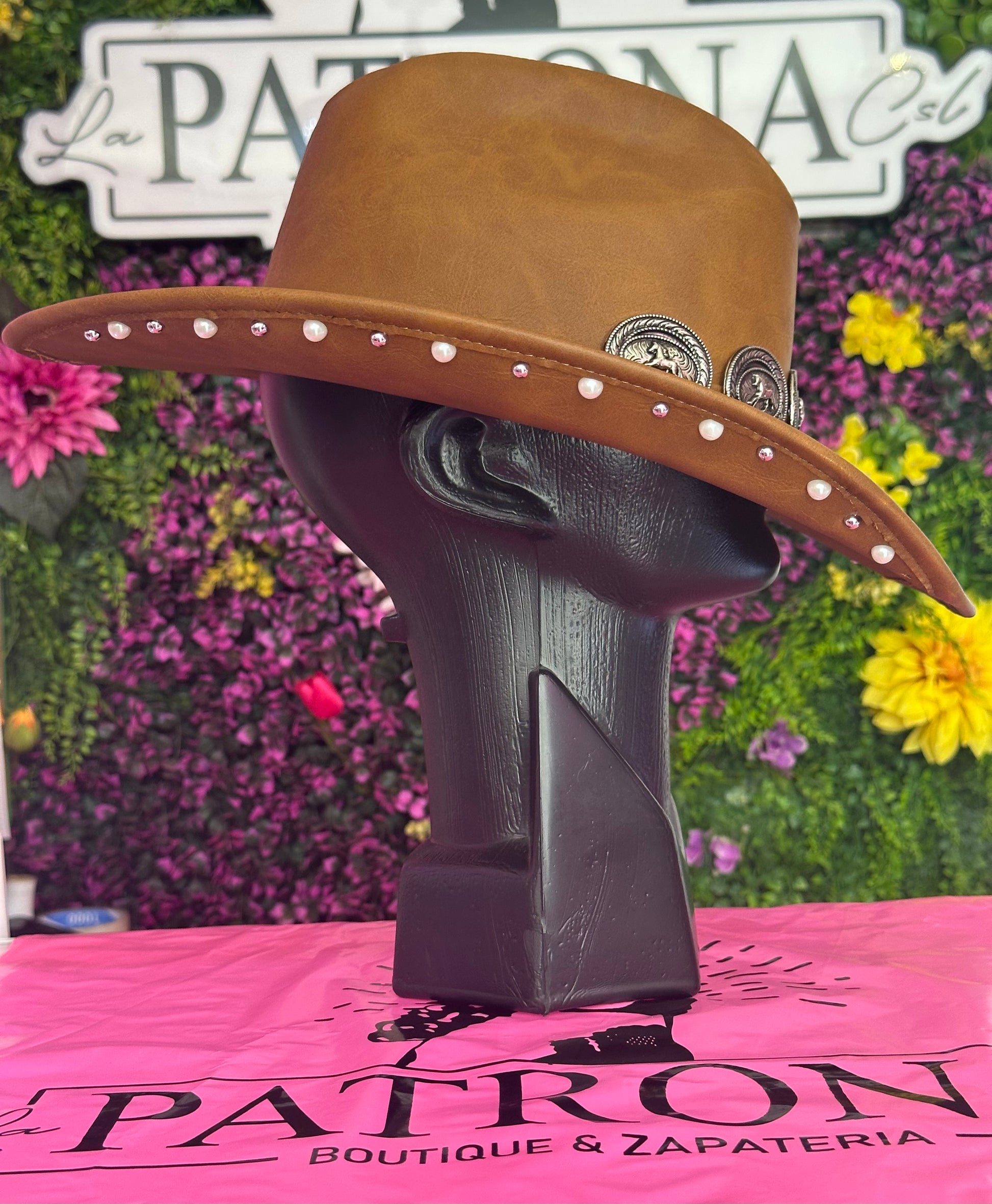 Sombrero de vinipiel café