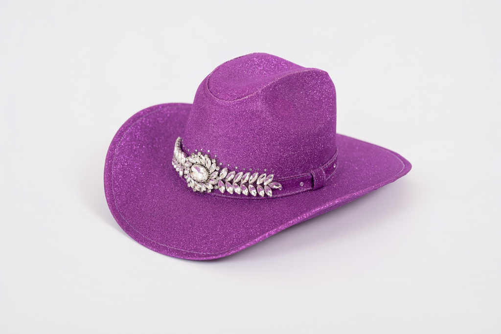 Sombrero morado glitter