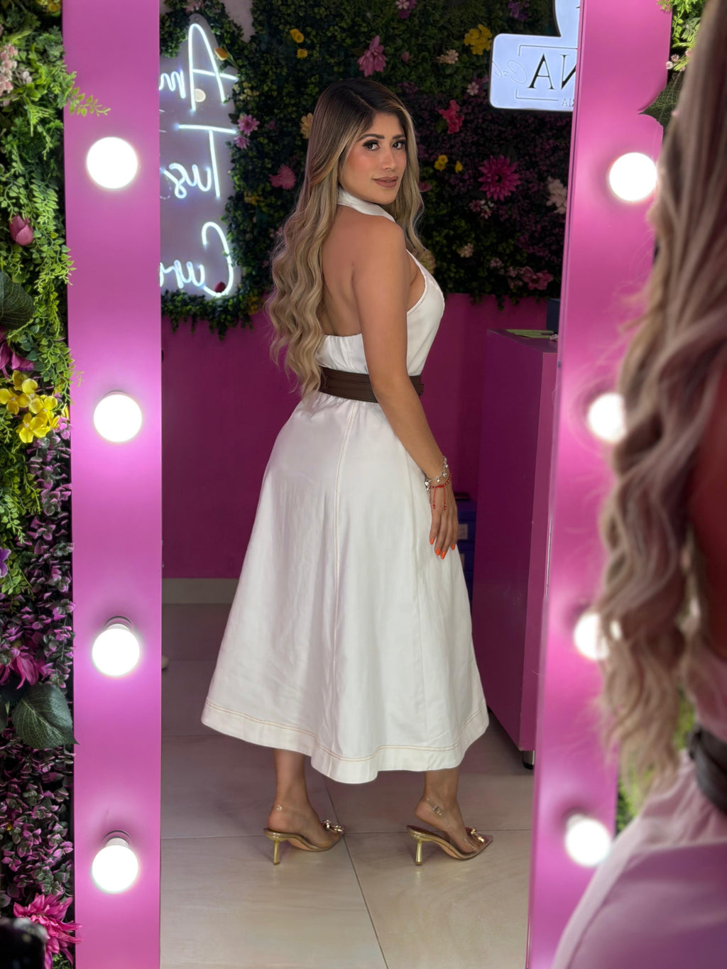 Vestido blanco de mezclilla