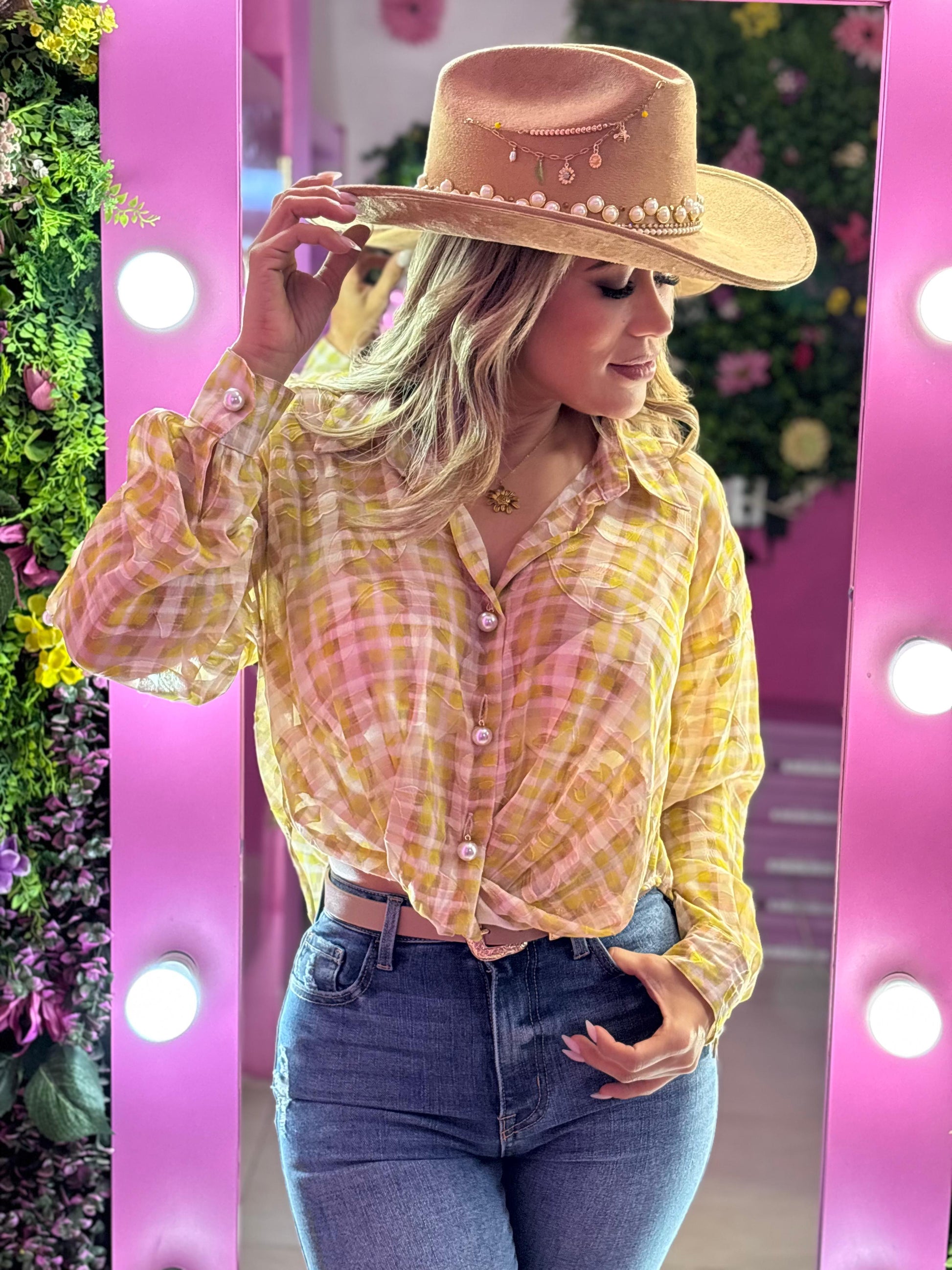 Camisa de cuadros verde