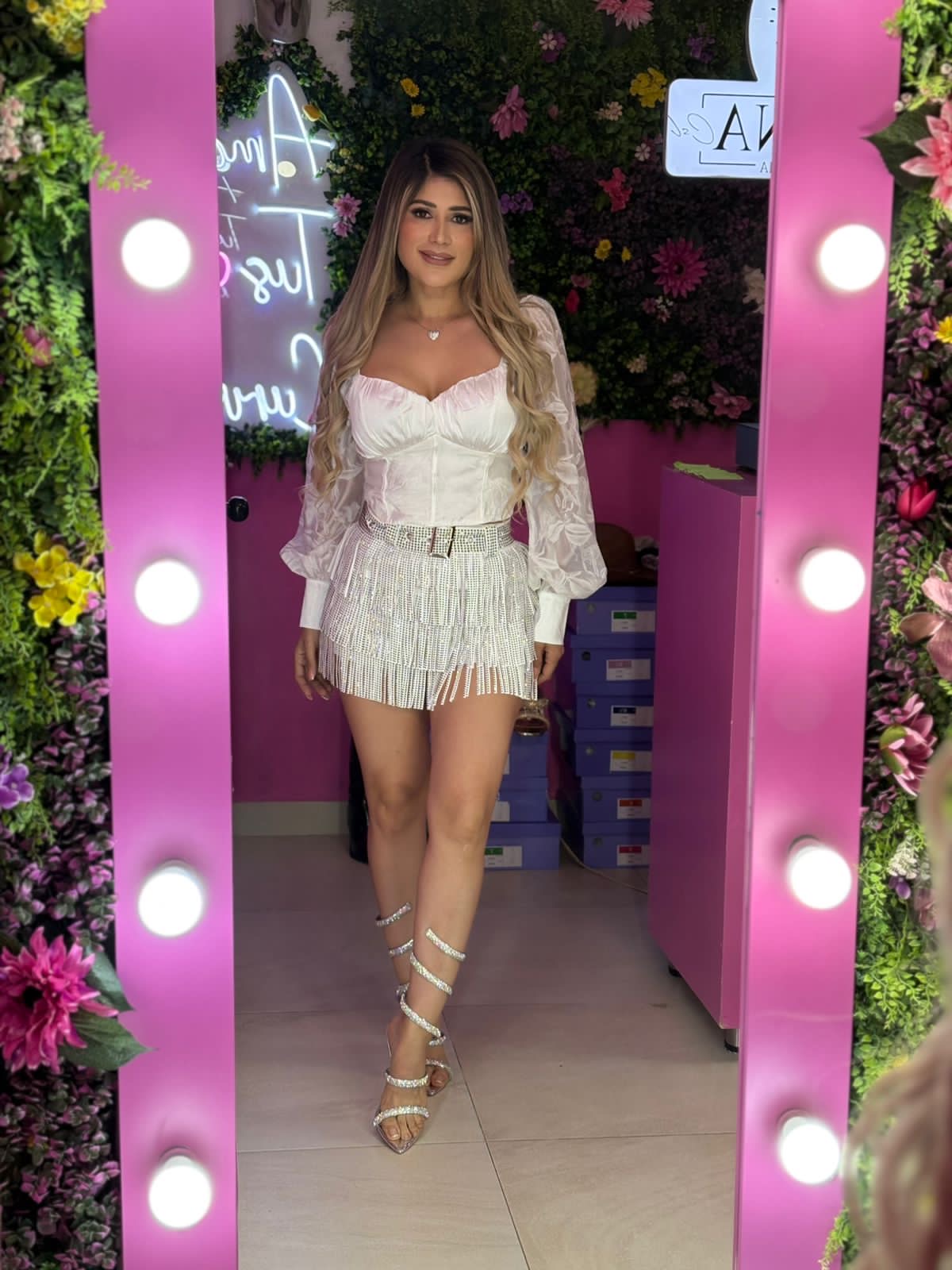 Blusa de satin blanca