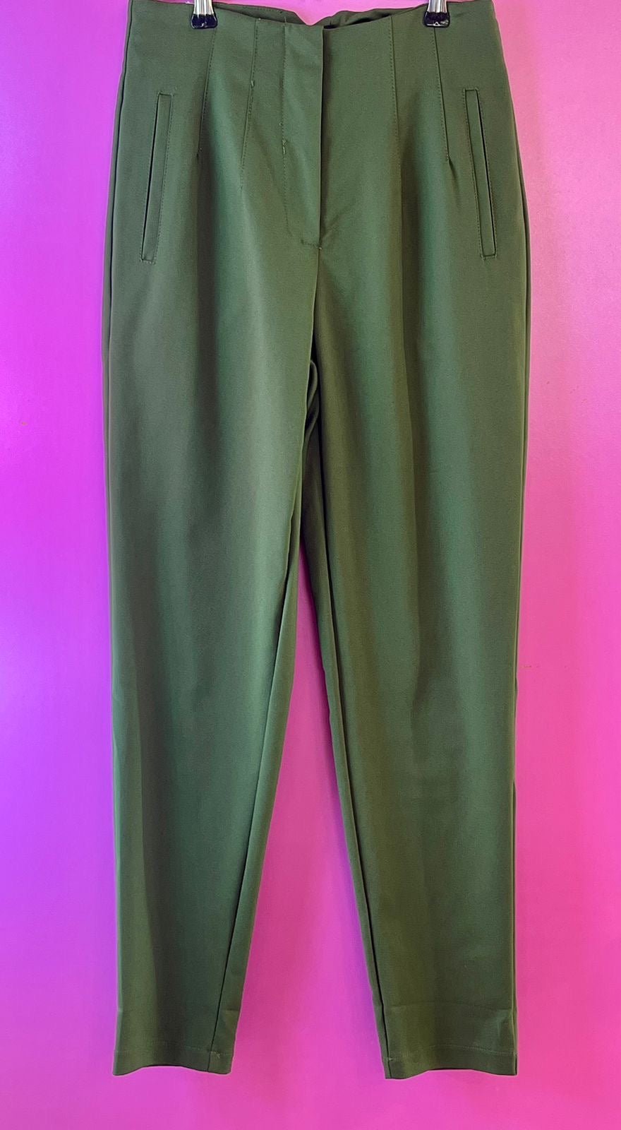 Pantalón de vestir verde estilo Zara