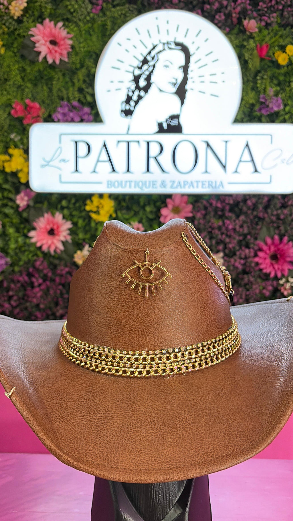 Sombrero camel con dorado