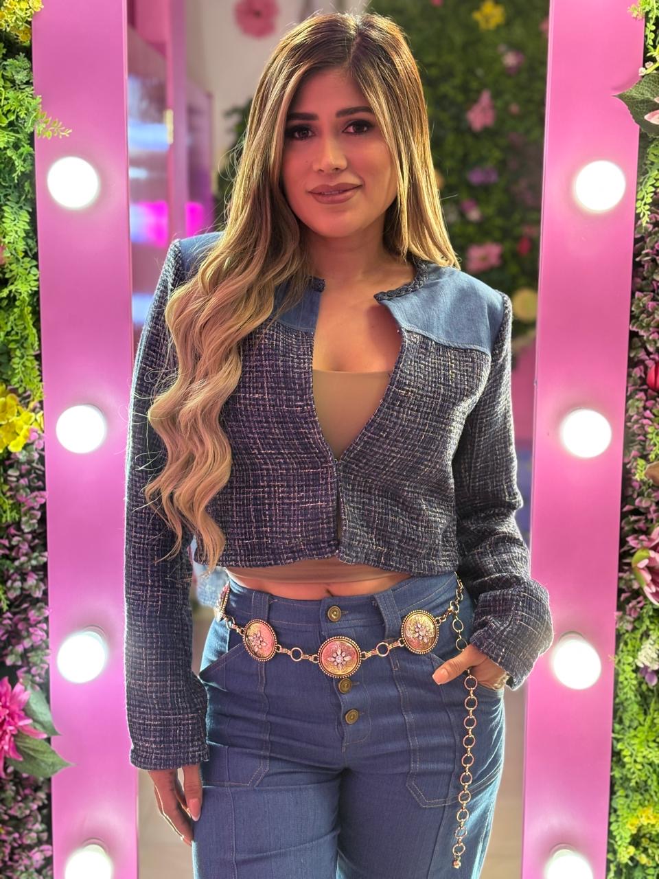 Set de mezclilla con blazer