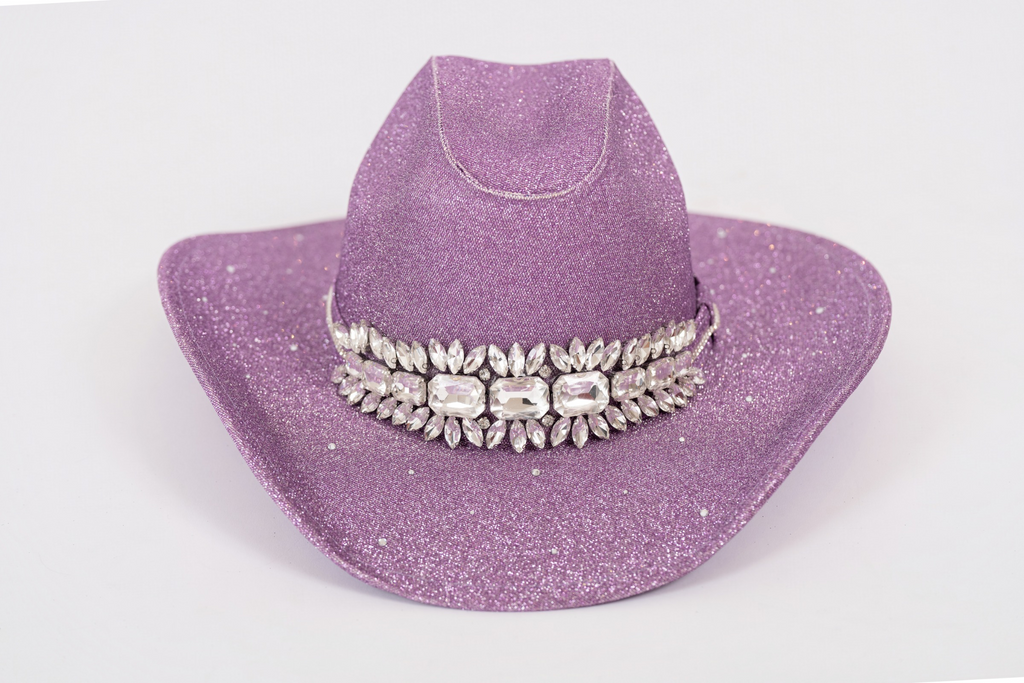 Sombrero lila glitter