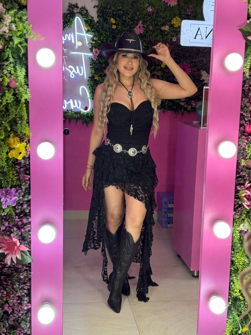 Panty blusa negra mesh