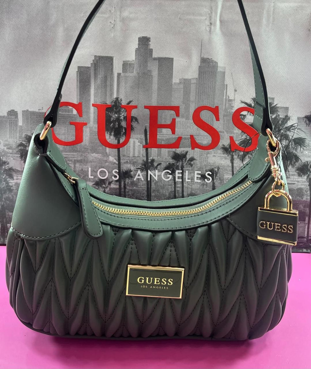 Bolsa de hombro verde GUESS