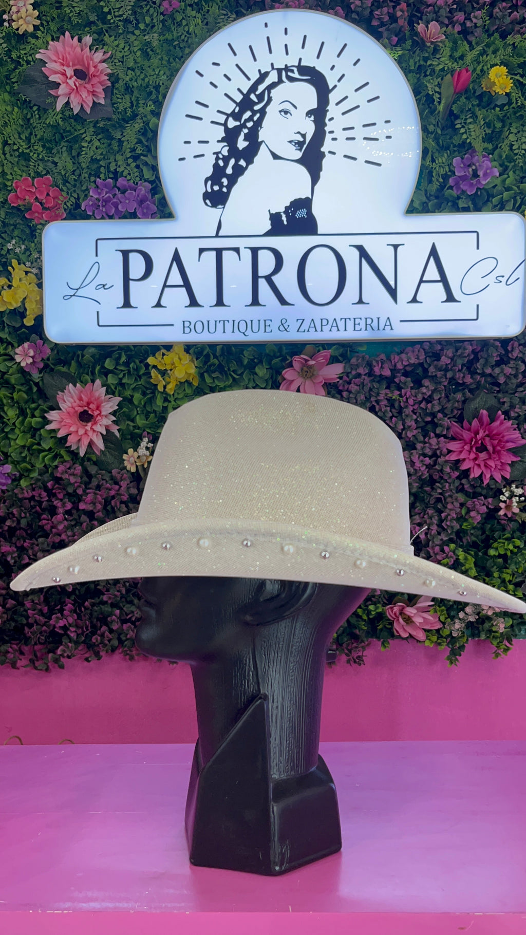 Sombrero glitter liso
