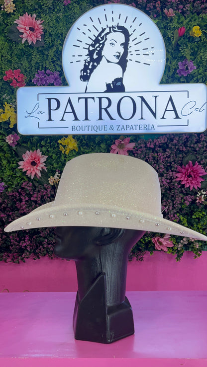 Sombrero glitter liso