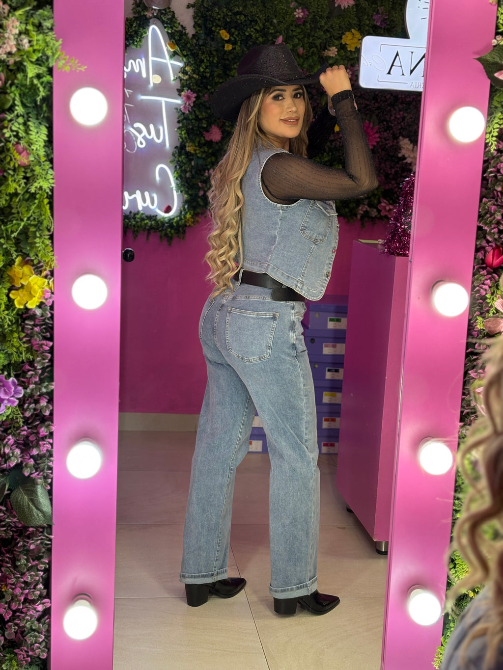 Set mezclilla pantalon y chaleco