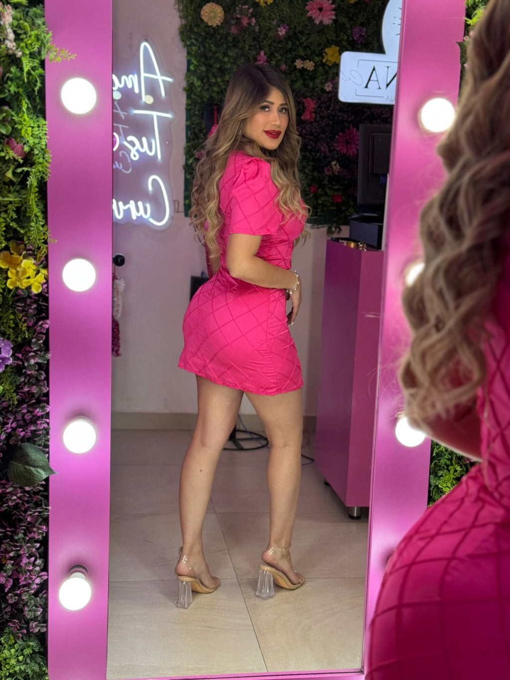 Set Rosa satinado
