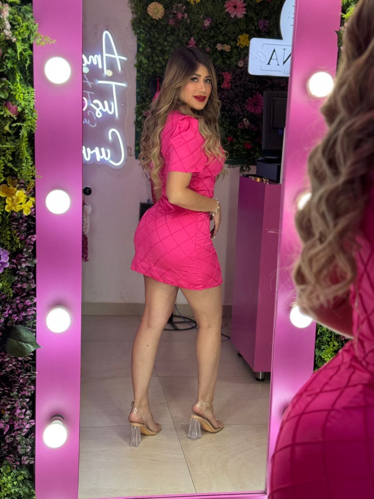 Set Rosa satinado