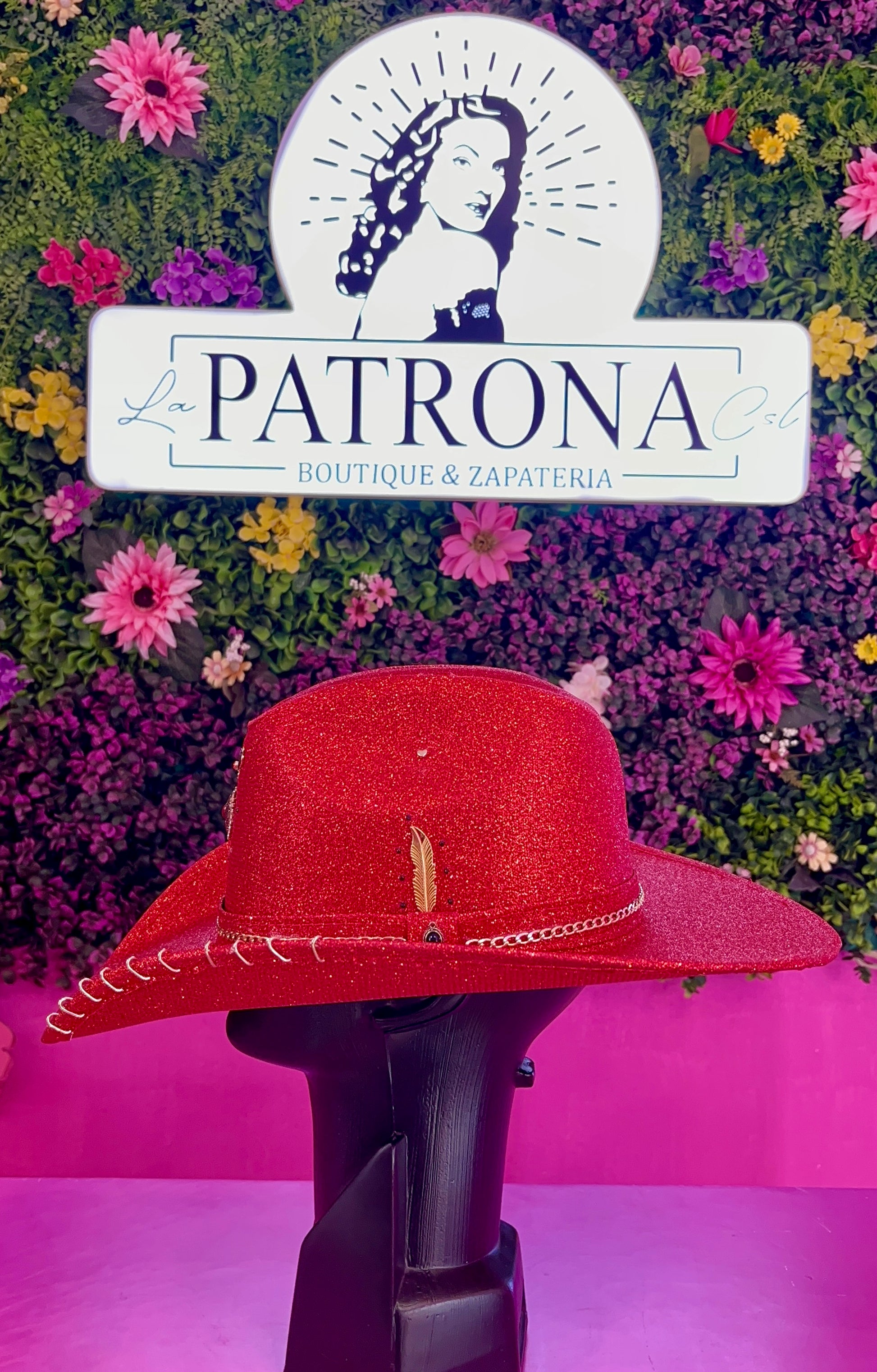 Sombrero rojo glitter
