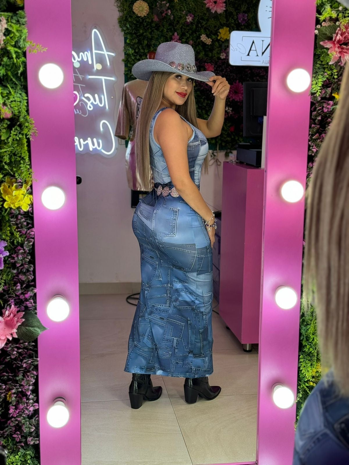 Vestido tipo mezclilla