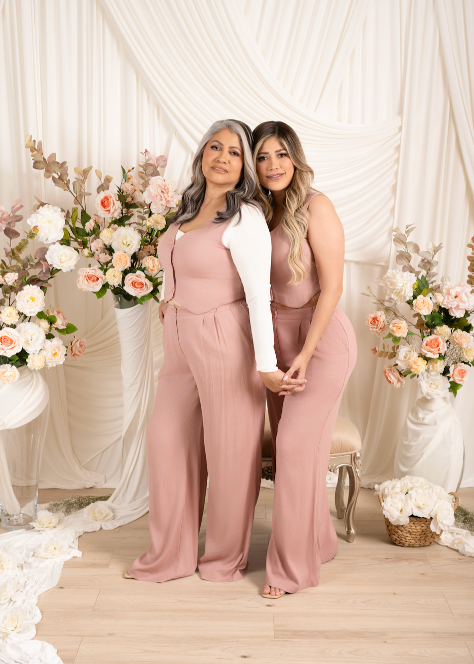 Set de Chaleco y Pantalon Rosa Palo.