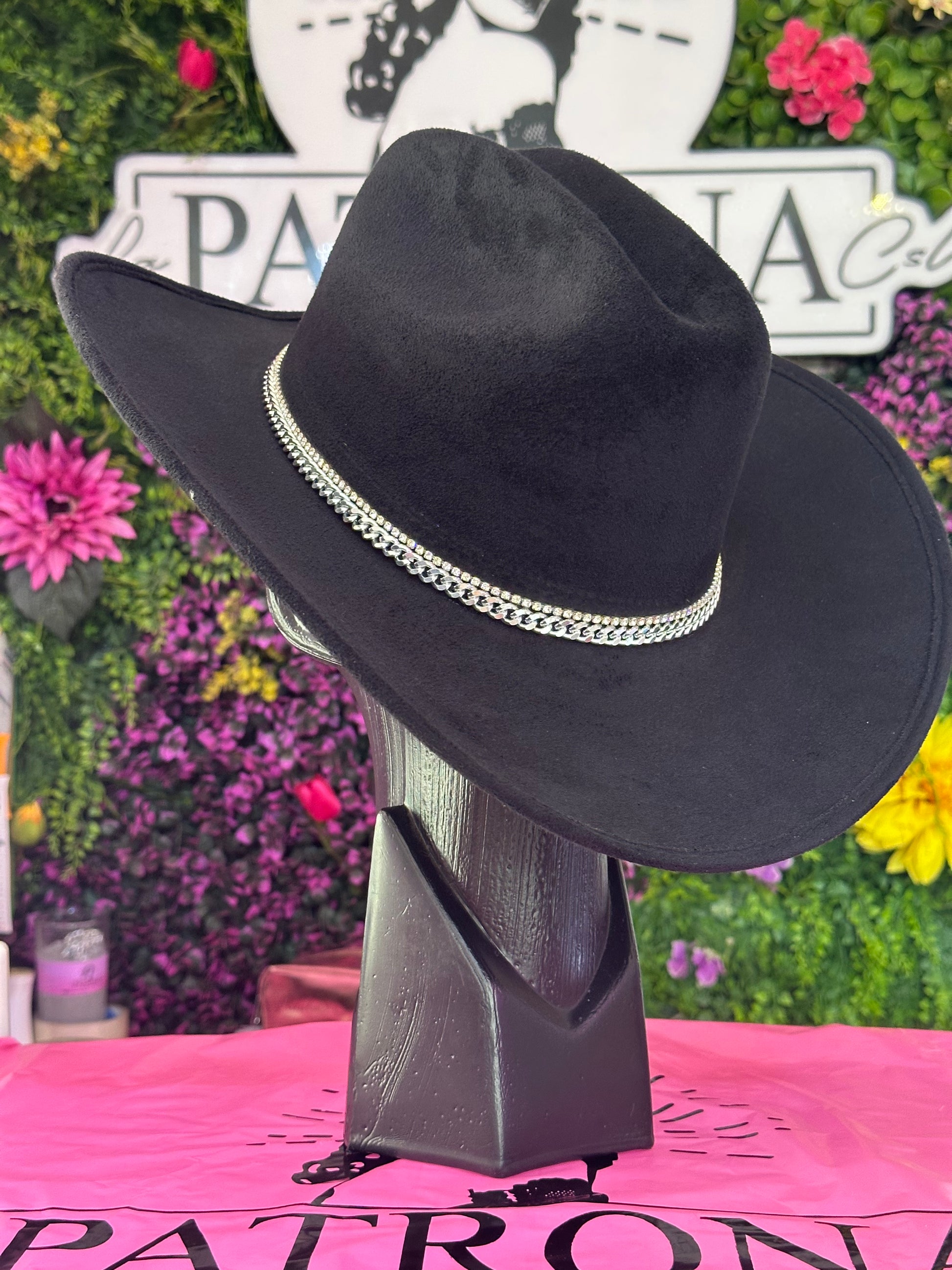 Sombrero negro gamuza