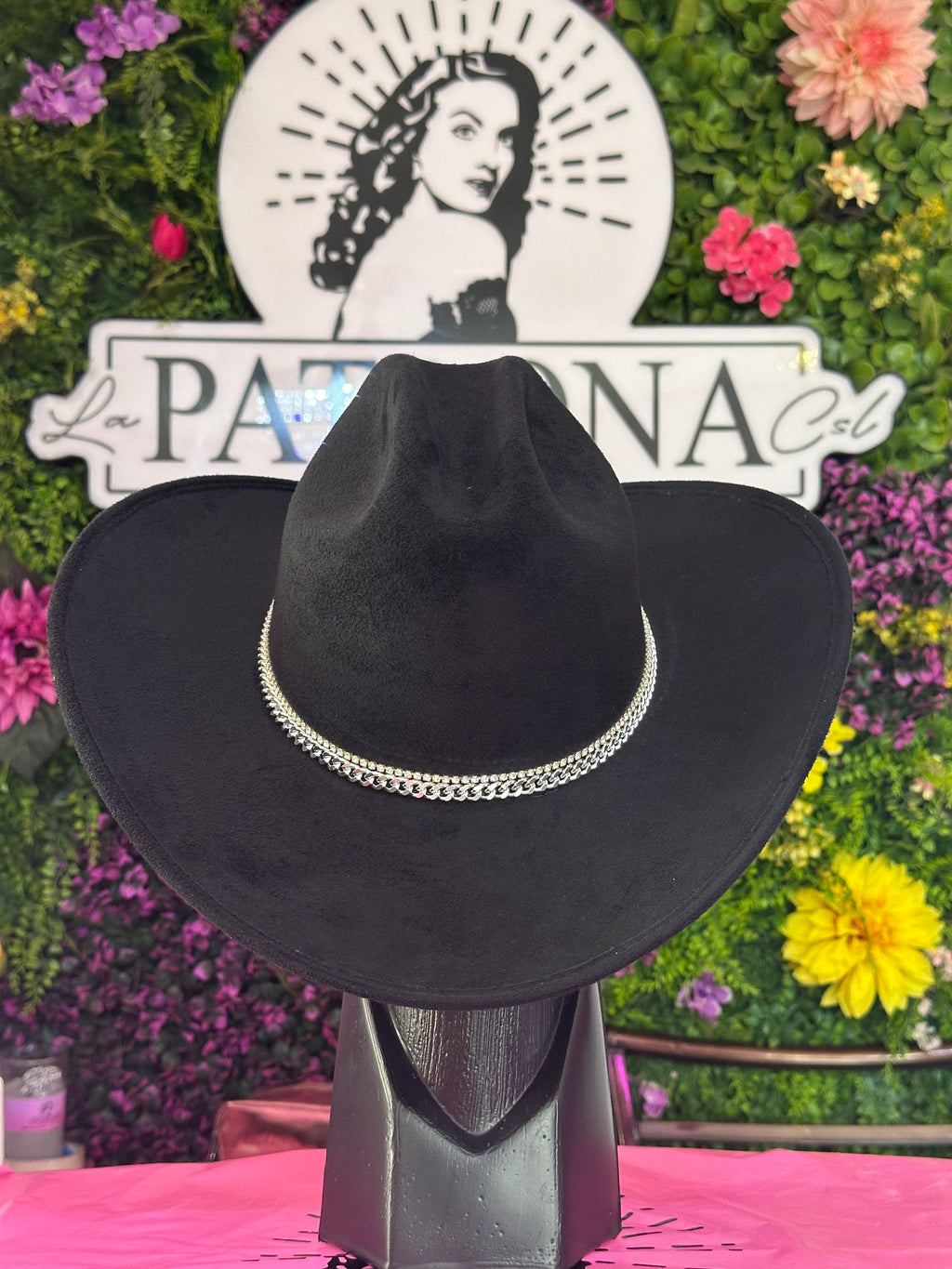 Sombrero negro gamuza